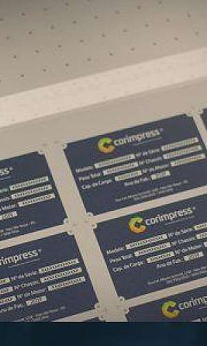 Placa de identificação de patrimônio Placa de identificação de patrimônio